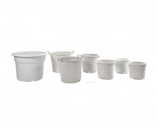 MACETA REDONDA BLANCA (40 X 32 CM) (27 L)