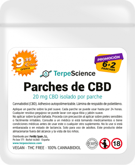 PARCHES CBD ISOLADO 6+2