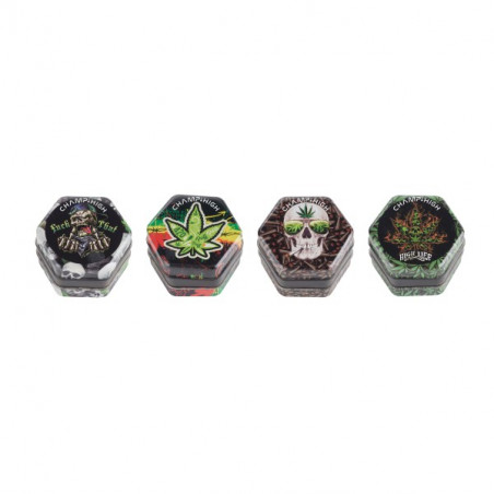GRINDER  CHAMP HIGH PLASTIC SKULL 68MM 4PC