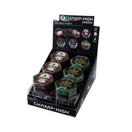 GRINDER  CHAMP HIGH PLASTIC SKULL 68MM 4PC