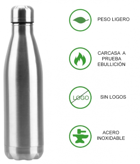 BOTELLA AGUA OCULTACION ACERO