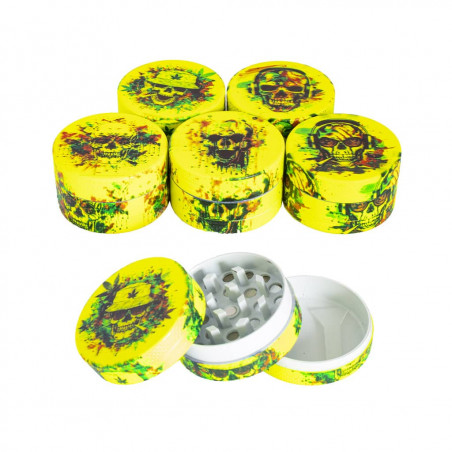 GRINDER SKULL RASTA 3 PARTES 40 MM