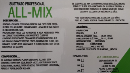 SUSTRATO VLC PROFESIONAL ALL-MIX 20L
