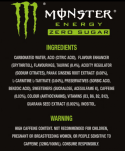 MONSTER ENERGY ZERO SUGAR