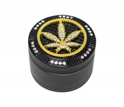 GRINDER NEGRO BLING BLING 4 PARTES FLOR