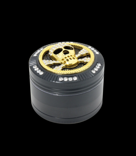 GRINDER NEGRO BLING BLING 4 PARTES CALAVERA