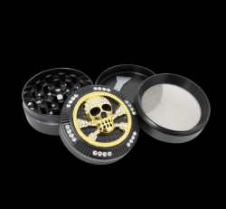 GRINDER NEGRO BLING BLING 4 PARTES CALAVERA