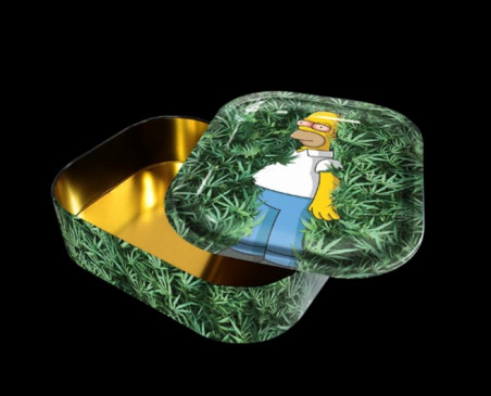 CAJA METALICA CON BANDEJA LIAR HOMER