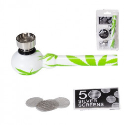 PIPA CRISTAL HOJAS BLANCA 100MM + REJILLA