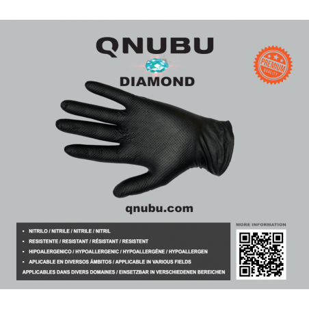 GUANTES NITRILO PROF QNUBU DIAMOND 200 UNI