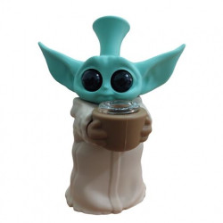 BONG CRISTAL/SILICONA BABY YODA 15 CM